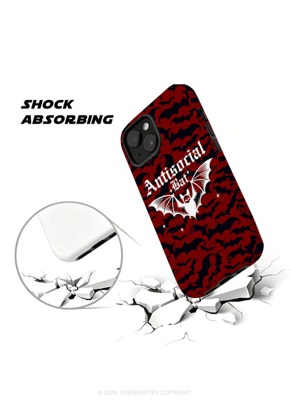 Halloween Antisocial Bat Y2K Phone Case Cherrykitten