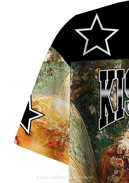 Custom Kiss More Girls Lesbian Pride Y2K Crop Sport Jersey Shirts Cherrykitten
