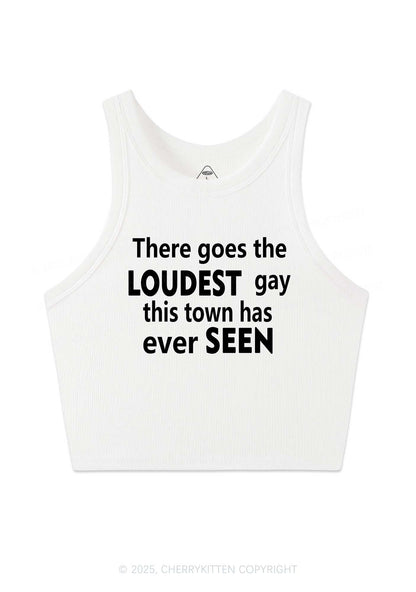 The Loudest Gay Y2K Crop Tank Top Cherrykitten