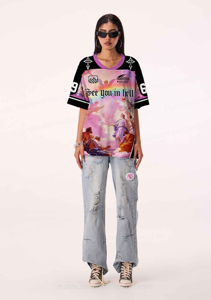 See You In Hell Angel Pride Y2K Sport Jersey Shirts Cherrykitten