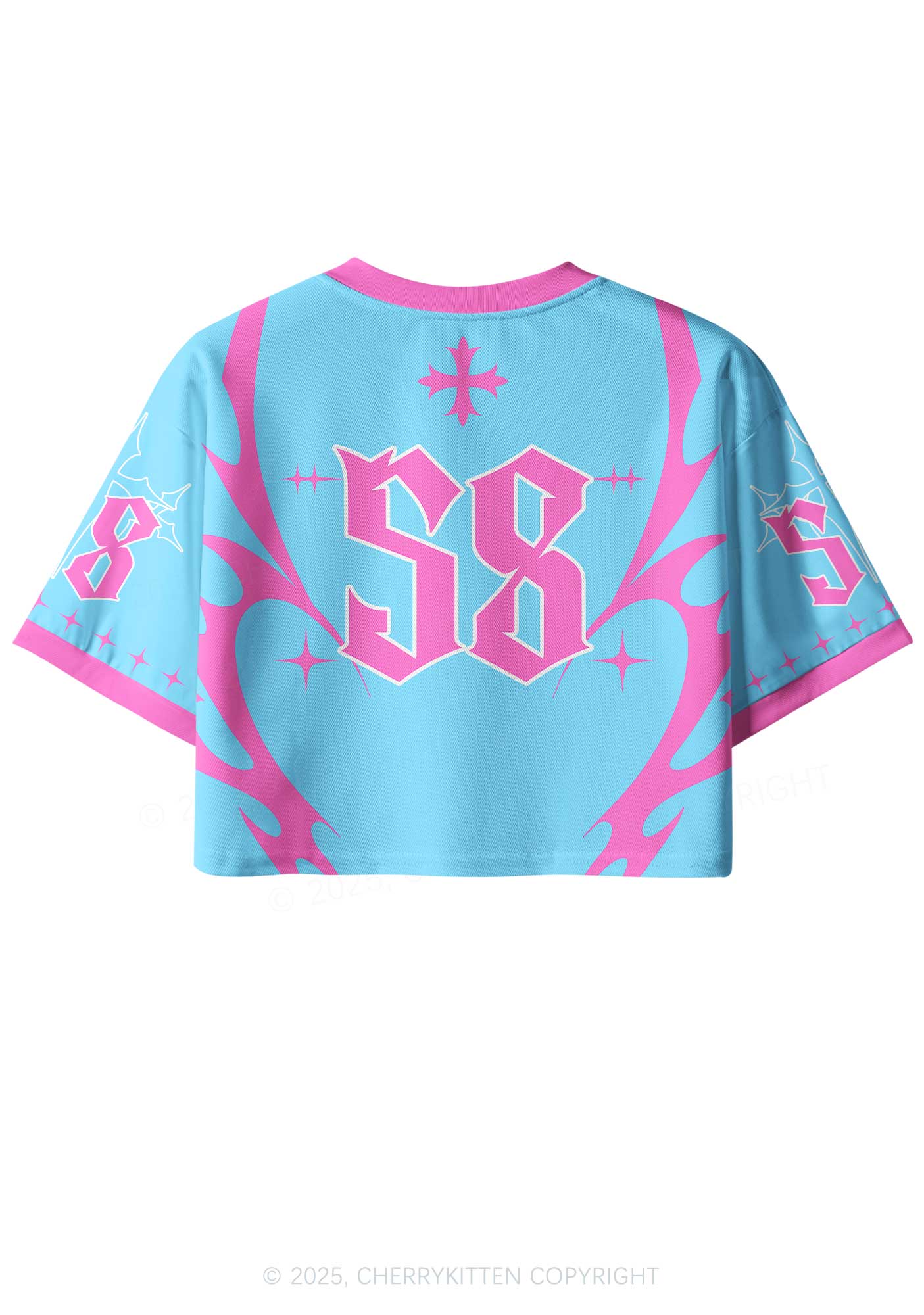 Custom Blue Star Cxxt Y2K Crop Sport Jersey Shirts Cherrykitten