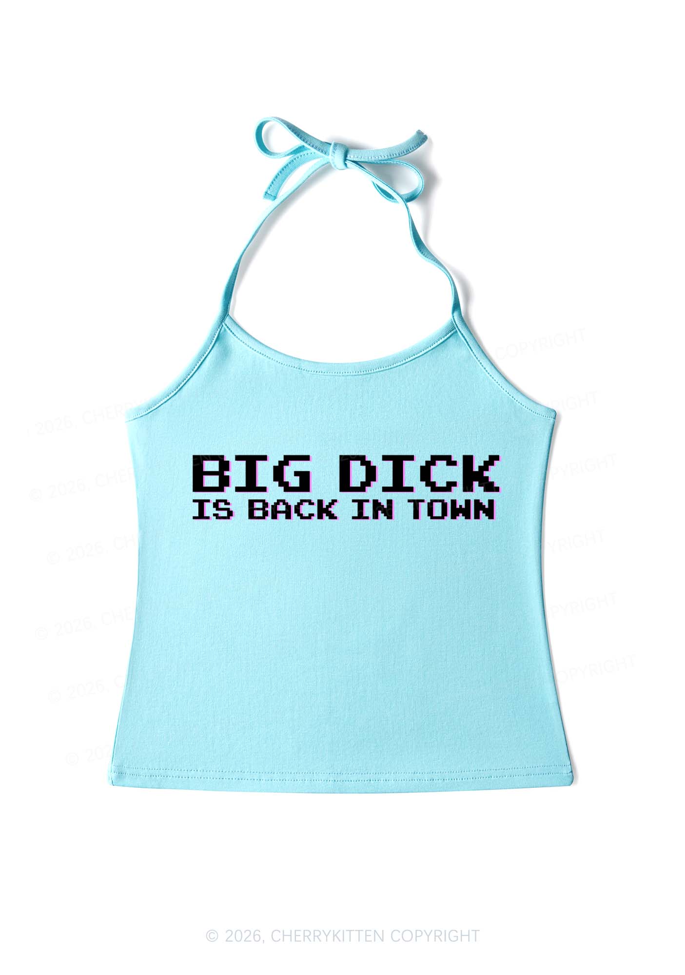 Big Is Back In Town Y2K Halter Neck Cami Cherrykitten