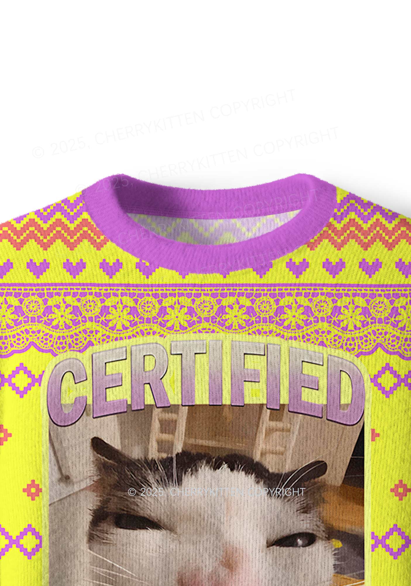Certified Freak Y2K Christmas Knit Sweatshirt Cherrykitten