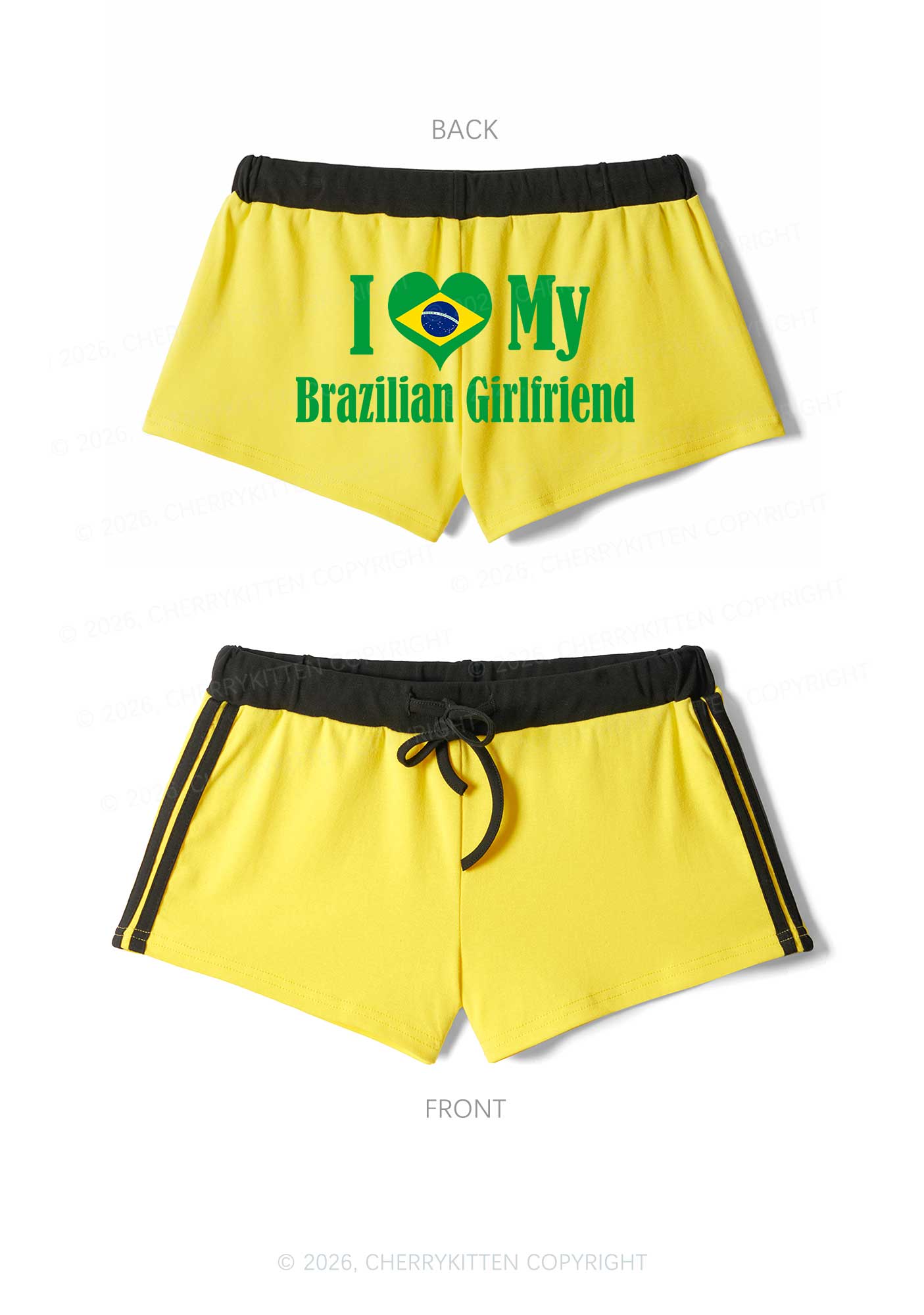 Custom Country Valentine's Day Y2K Drawstring Mini Shorts Cherrykitten
