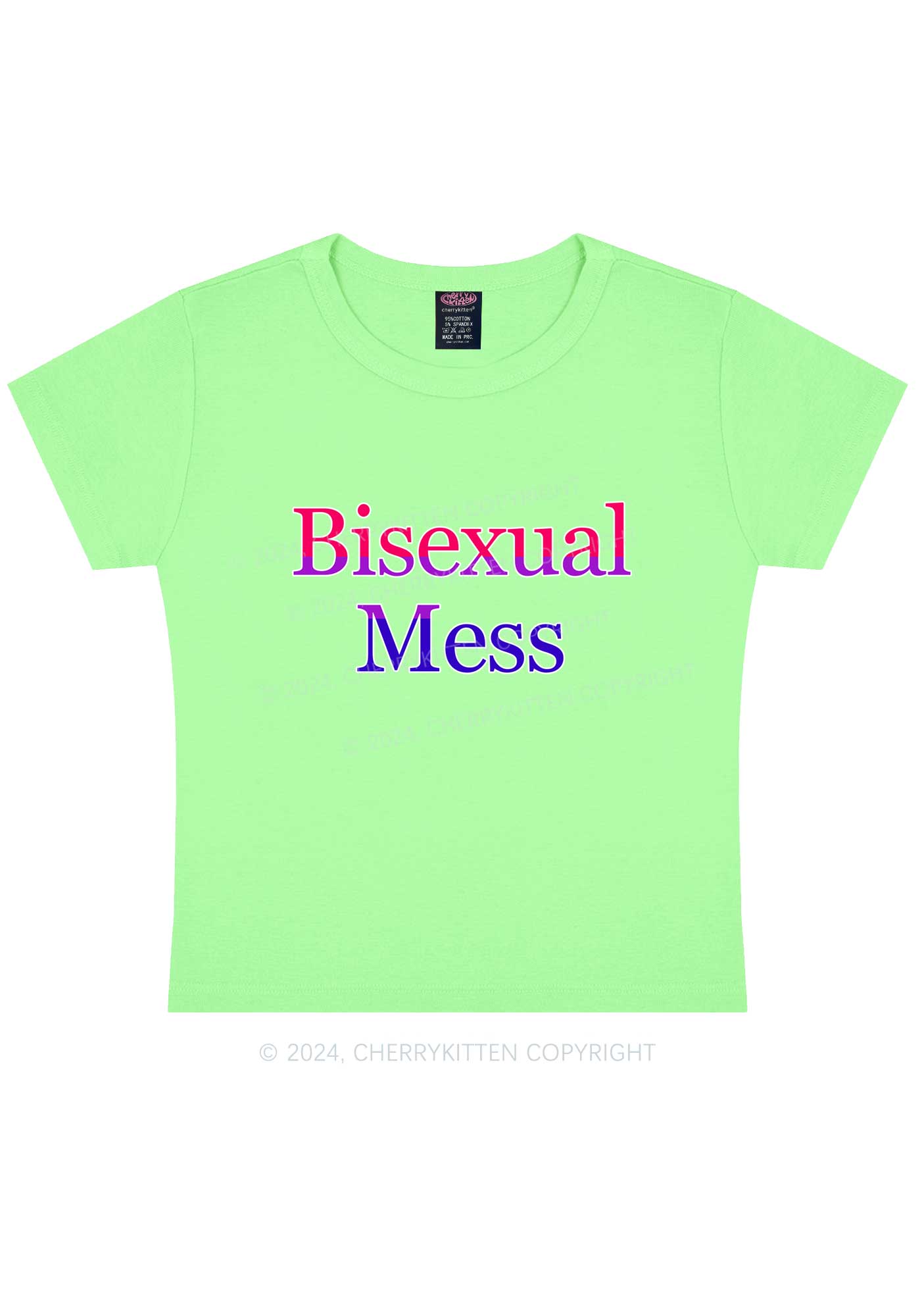 Bisexual Mess Y2K Baby Tee Cherrykitten