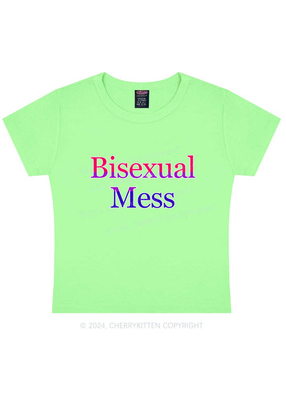 Bisexual Mess Y2K Baby Tee Cherrykitten