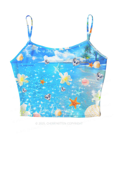 Sea Treasures Y2K Mesh Cami Tank Cherrykitten