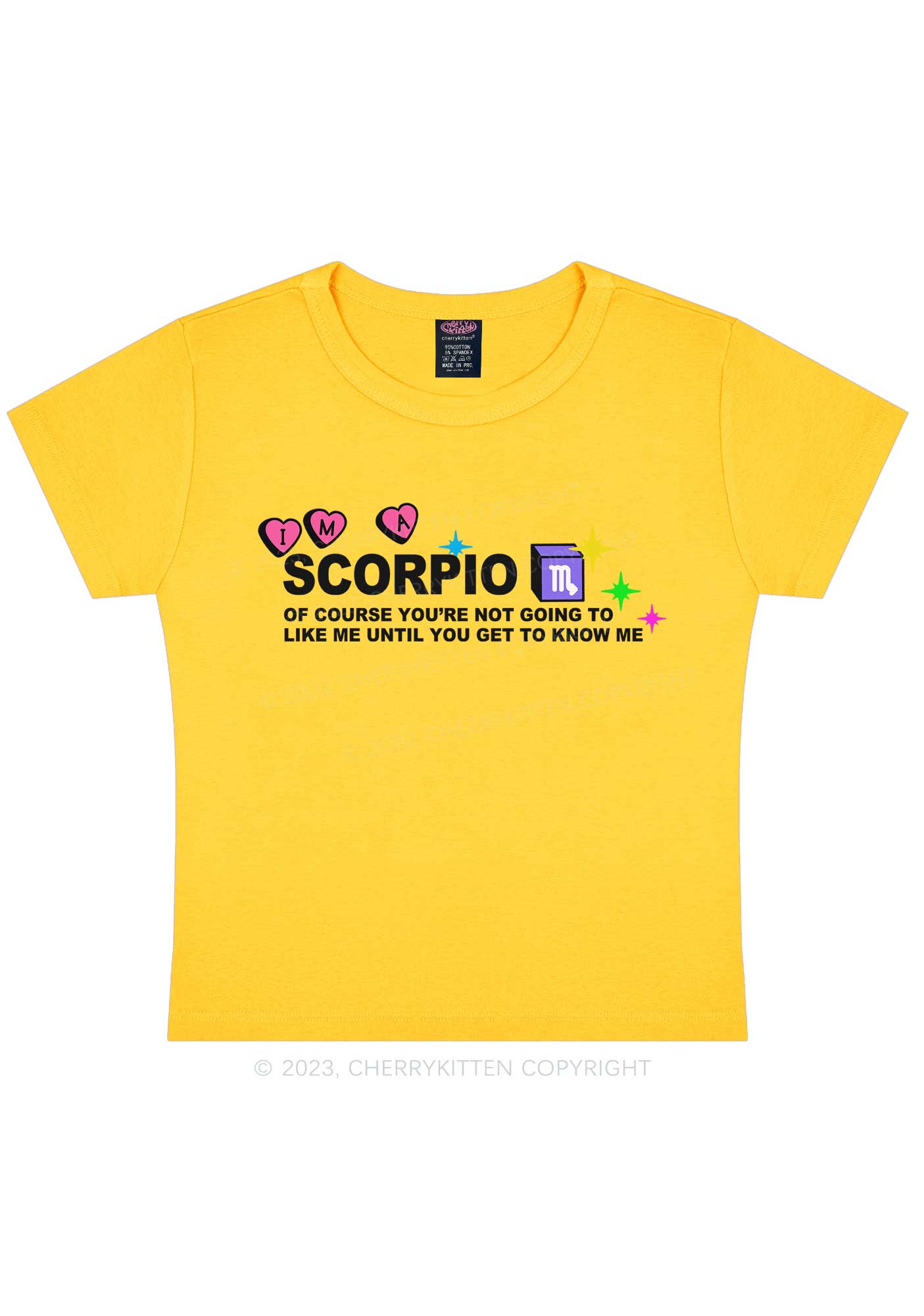 I'm A Scorpio Y2K Baby Tee Cherrykitten