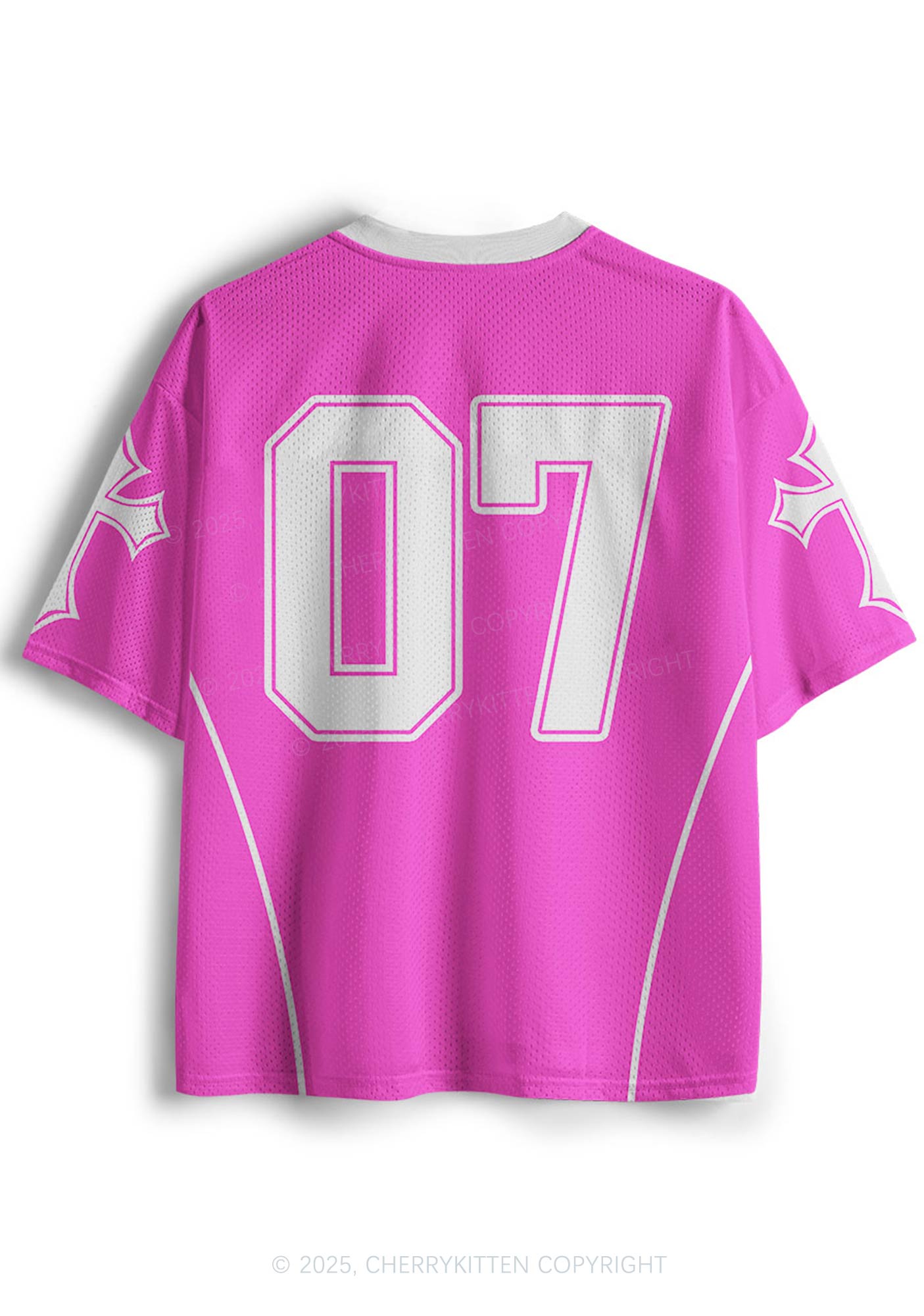 Cherrykitten Pink Cxxt Y2K Mesh Jersey Shirts Cherrykitten