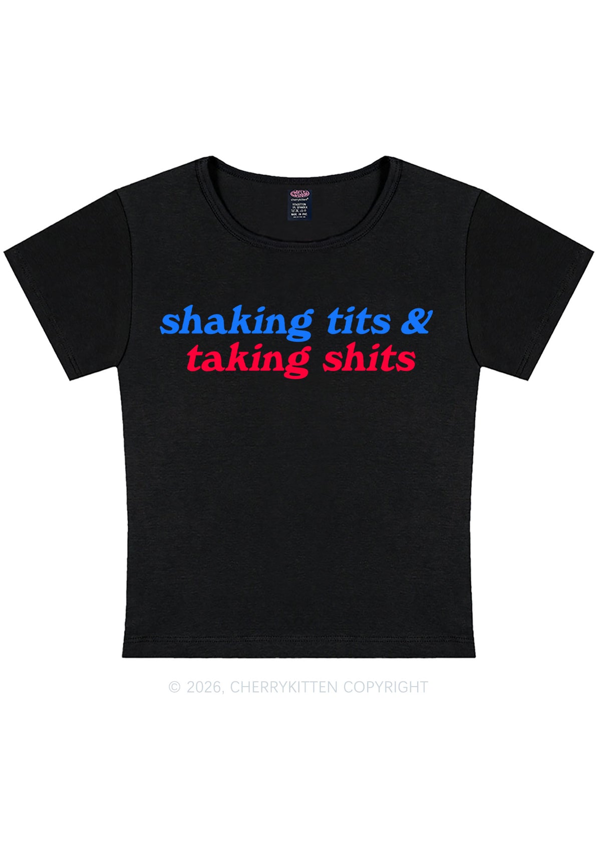 Shaking Txts Taking Shxts Y2K Baby Tee Cherrykitten