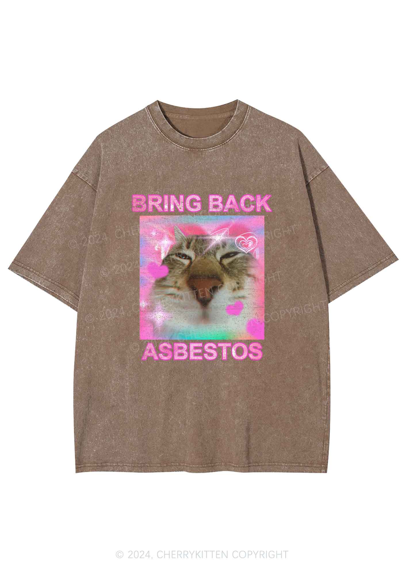 Bring Back Asbestos Y2K Washed Tee Cherrykitten