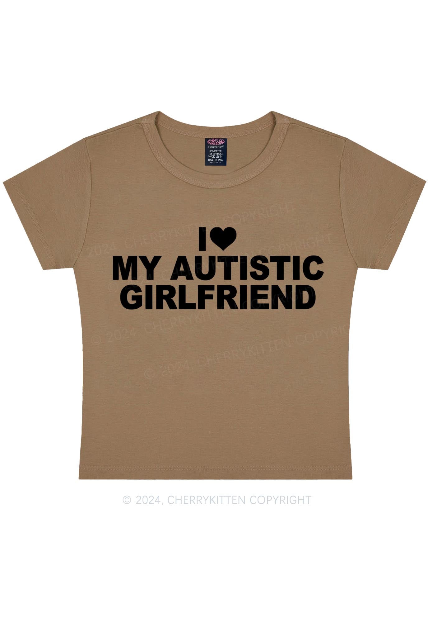 I Love My Autistic GF Y2K Valentine's Day Baby Tee Cherrykitten