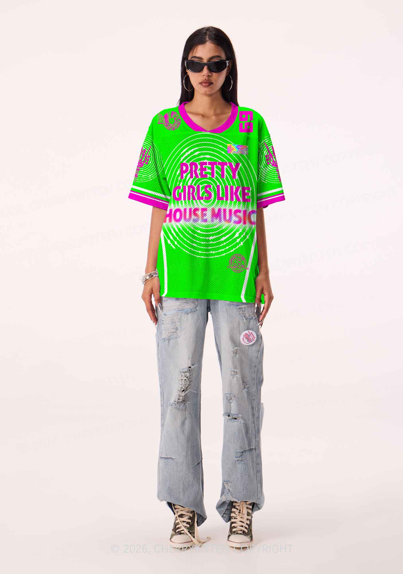 Pretty Girls Like House Music Y2K Sport Jersey Shirts Cherrykitten