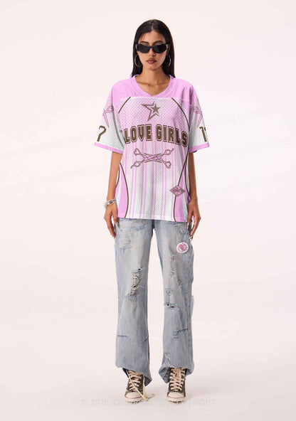 I Love Girls Scissors Pride Y2K Sport Jersey Shirts Cherrykitten