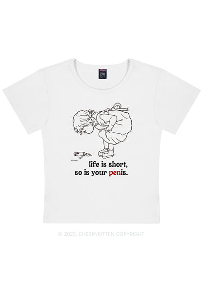 Life Is Short Y2K Baby Tee Cherrykitten