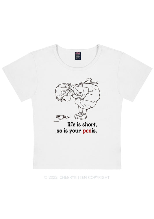 Life Is Short Y2K Baby Tee Cherrykitten