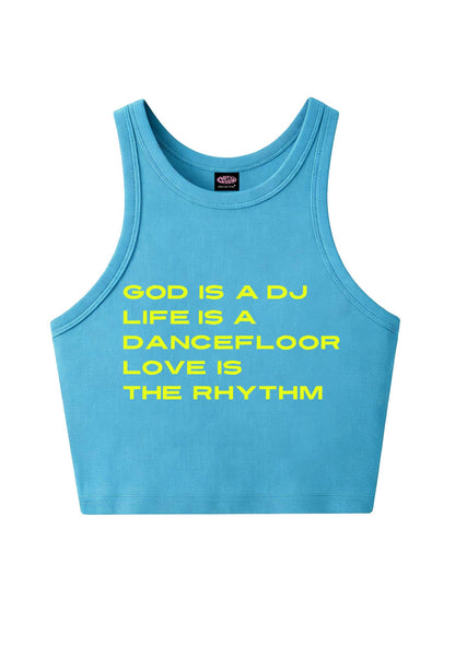 Love Is The Rhythm Y2K Crop Tank Top Cherrykitten