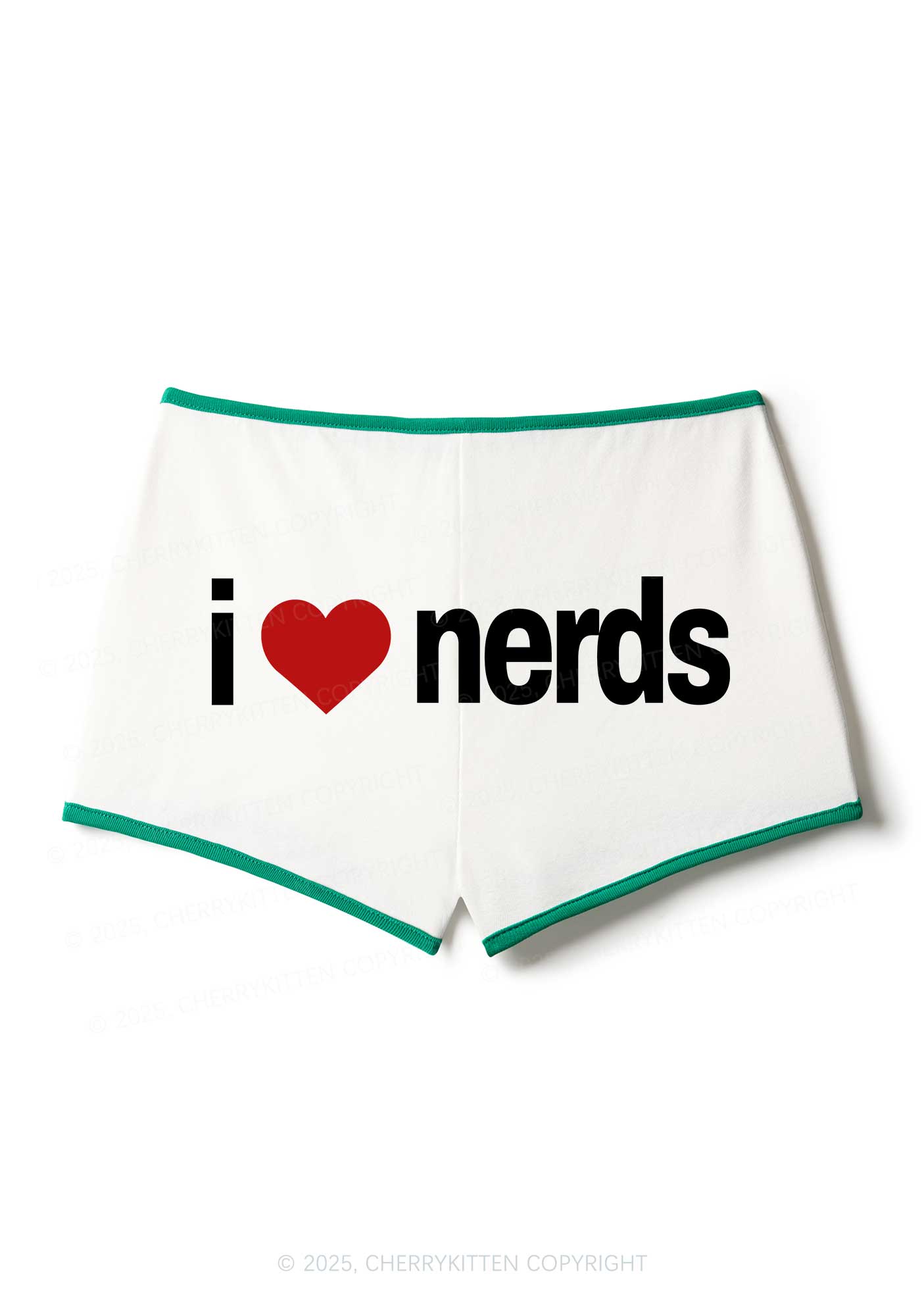I Love Nerds Y2K Booty Shorts Cherrykitten