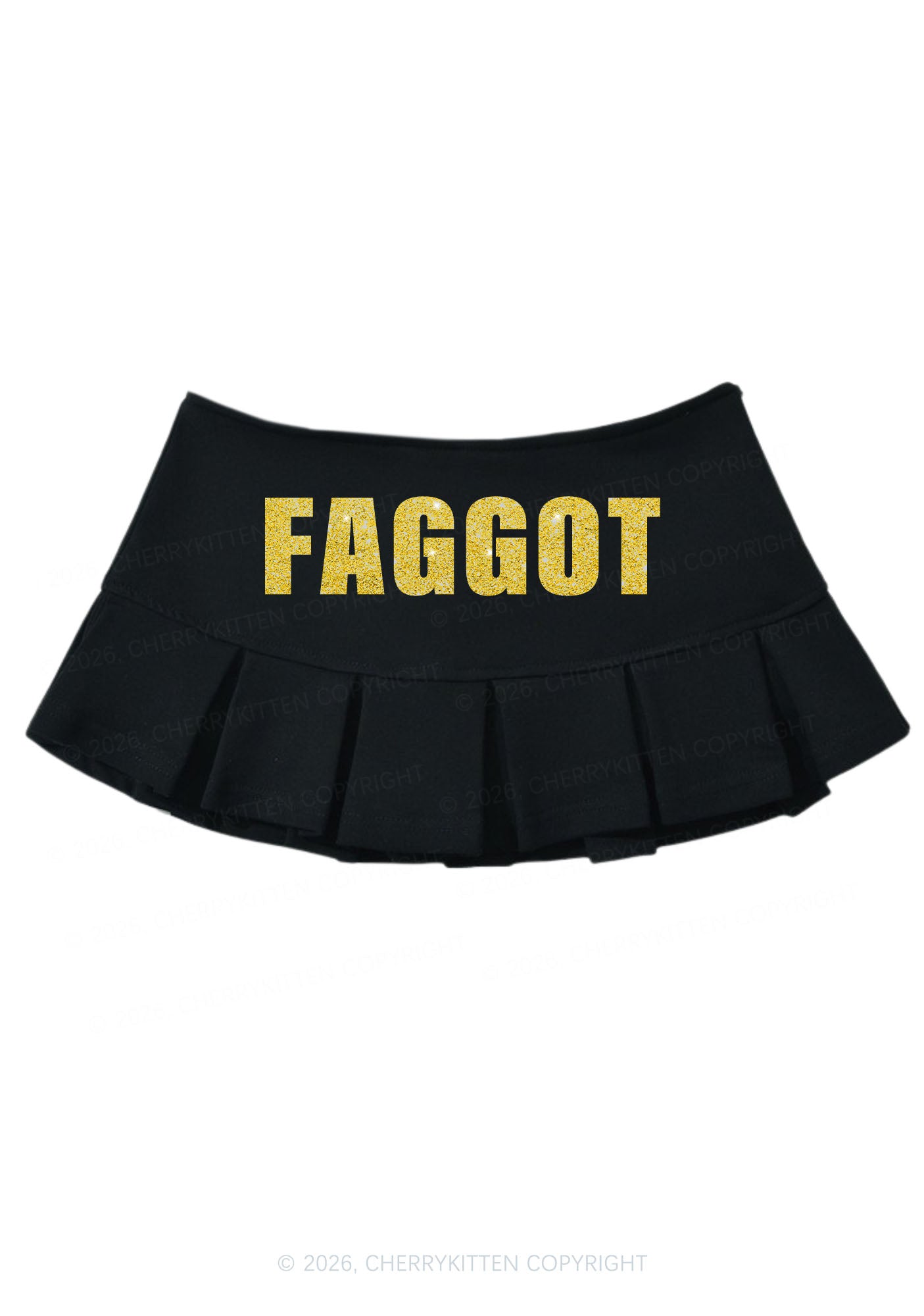 Glitter Faggot Pride Y2K Mini Pleated Skirts Cherrykitten
