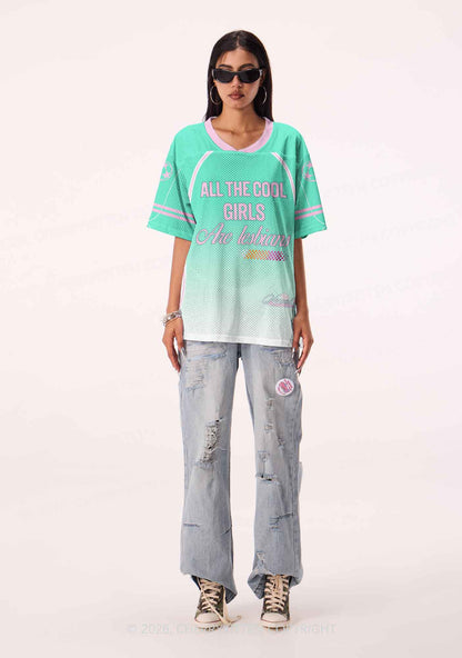 Cool Girls Are Lesbians Pride Y2K Sport Jersey Shirts Cherrykitten