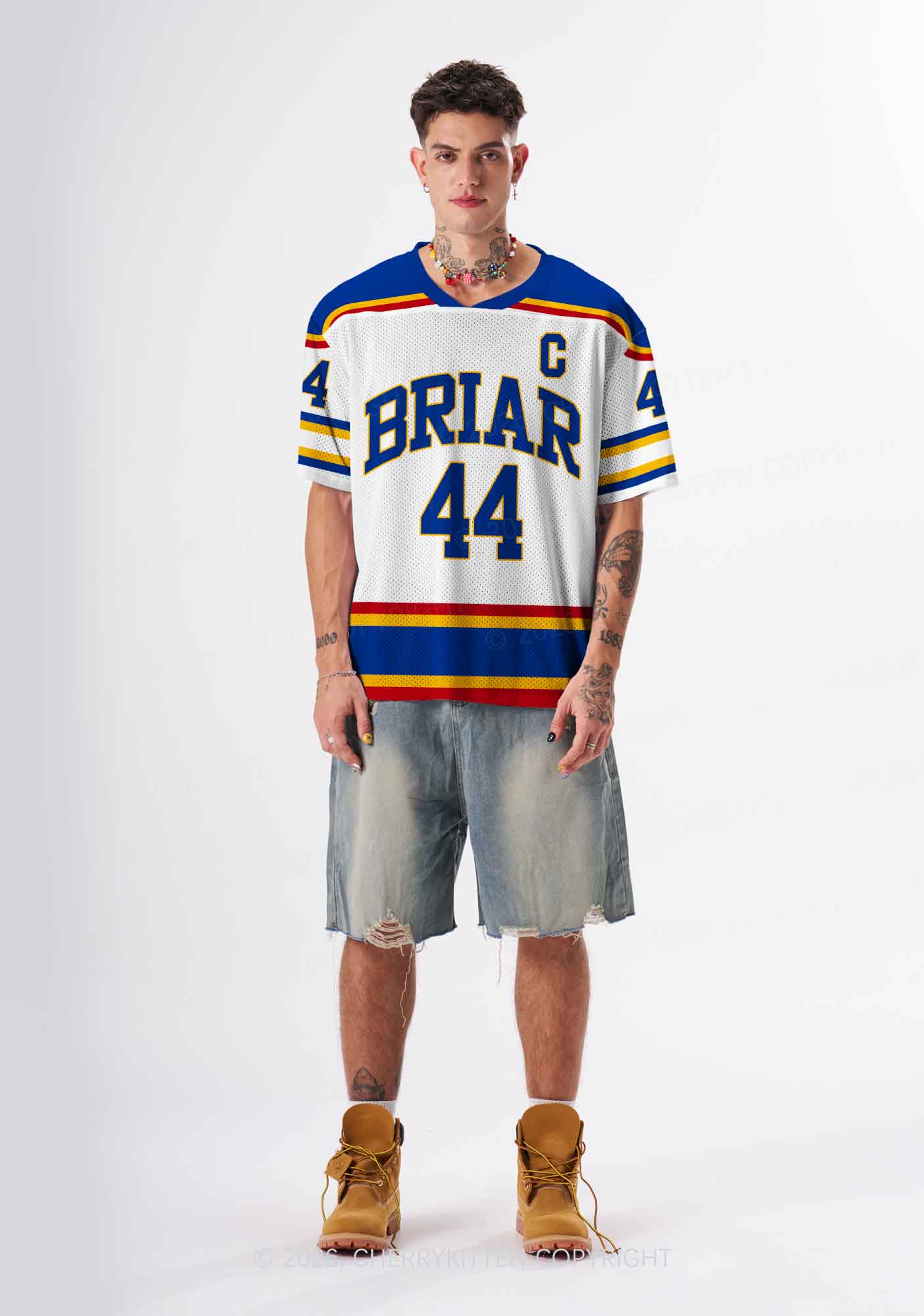 Retro White Hockey Team GG Y2K Sport Jersey Shirts Cherrykitten