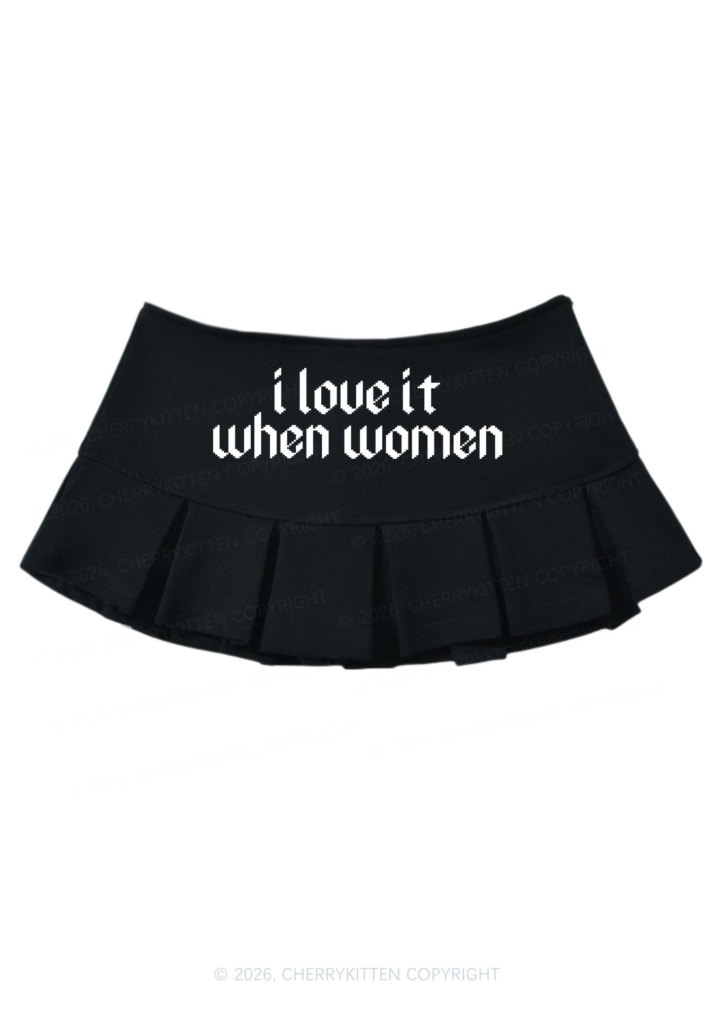I Love It When Women Pride Y2K Mini Pleated Skirts Cherrykitten