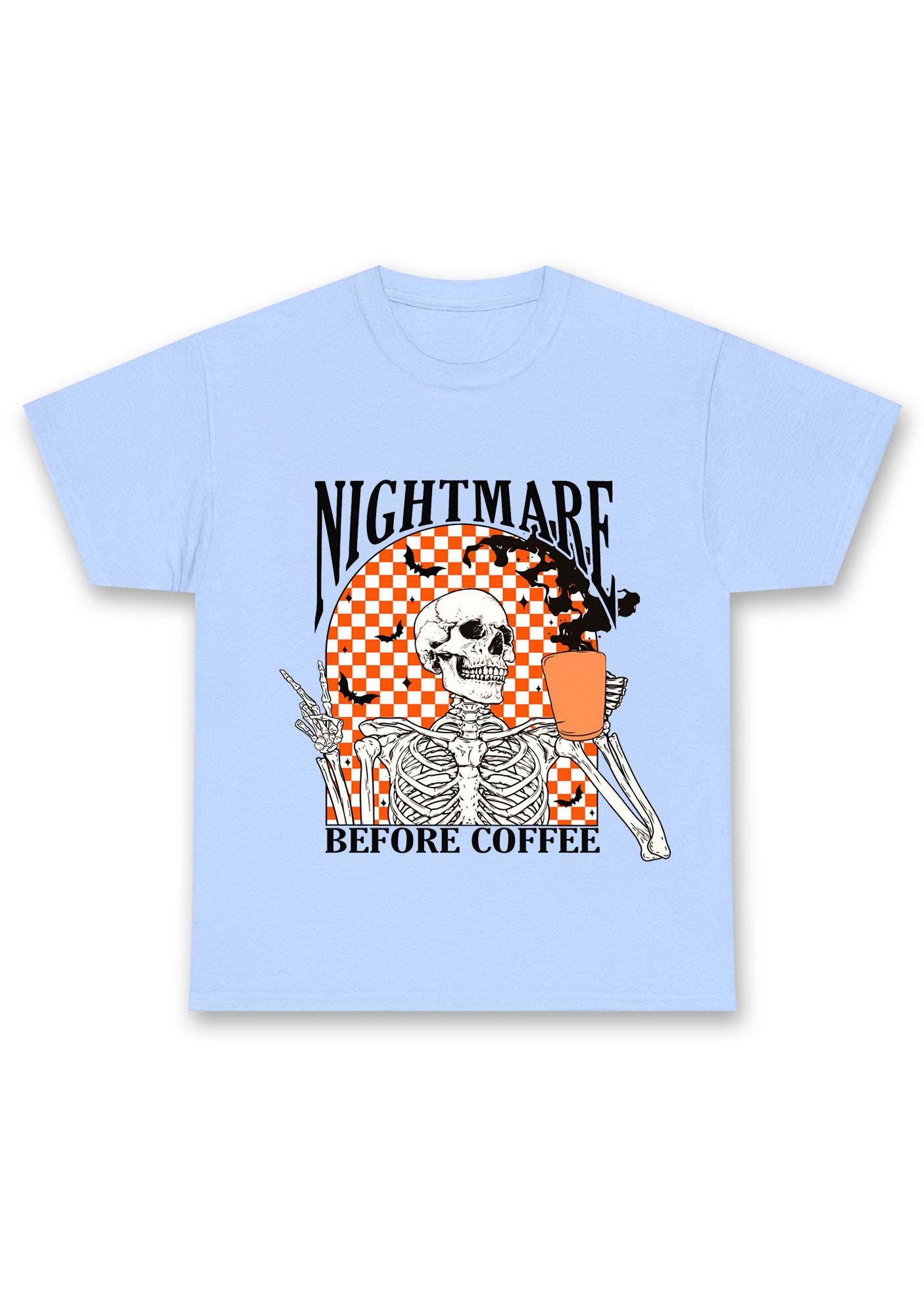 Halloween Nightmare Before Coffee Chunky Shirt
