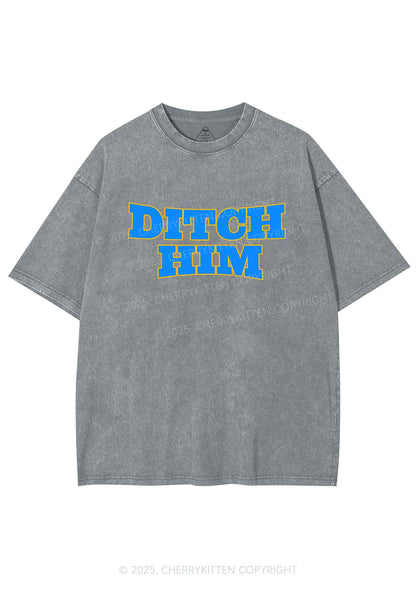 Ditch Him Pride Y2K Shirts Washed Tee Cherrykitten