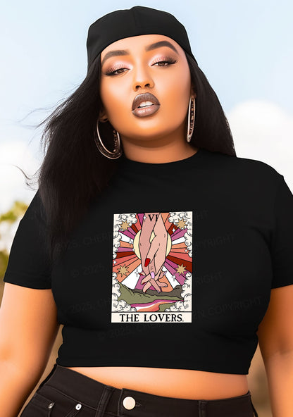 Curvy The Lesbian Lovers Pride Y2K Baby Tee Cherrykitten