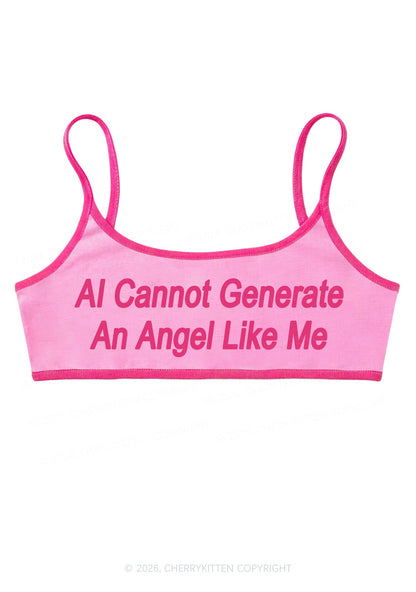 Ai Cannot Generate Angel Y2K Super Crop Cami Cherrykitten