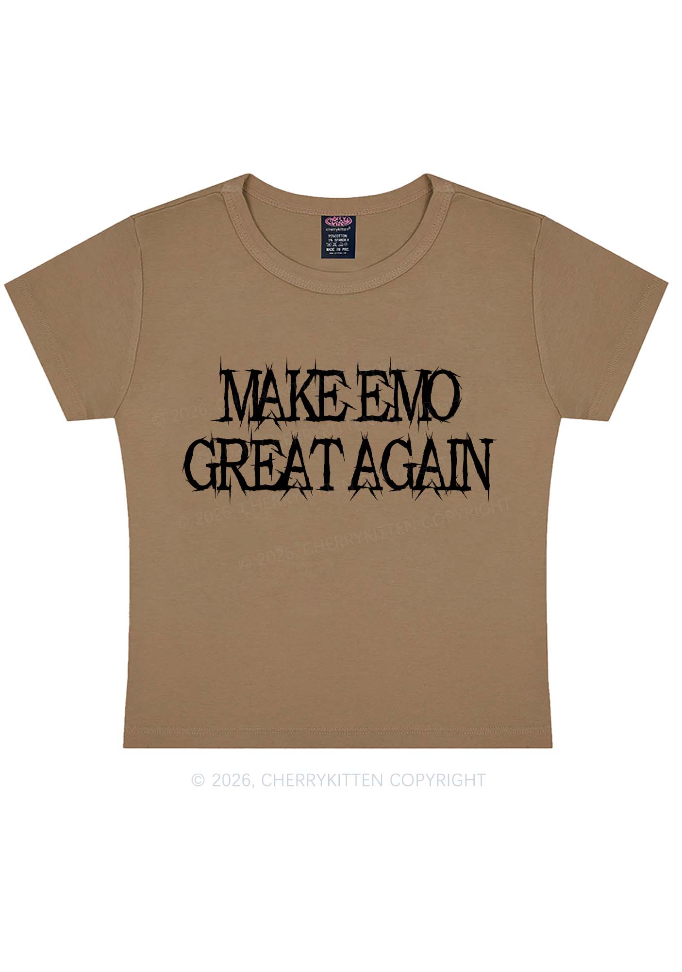 Make Emo Great Again Y2K Baby Tee Cherrykitten