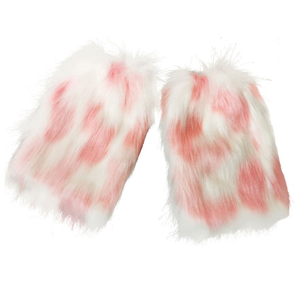 Y2K Speckle Faux Fur Leg Warmers
