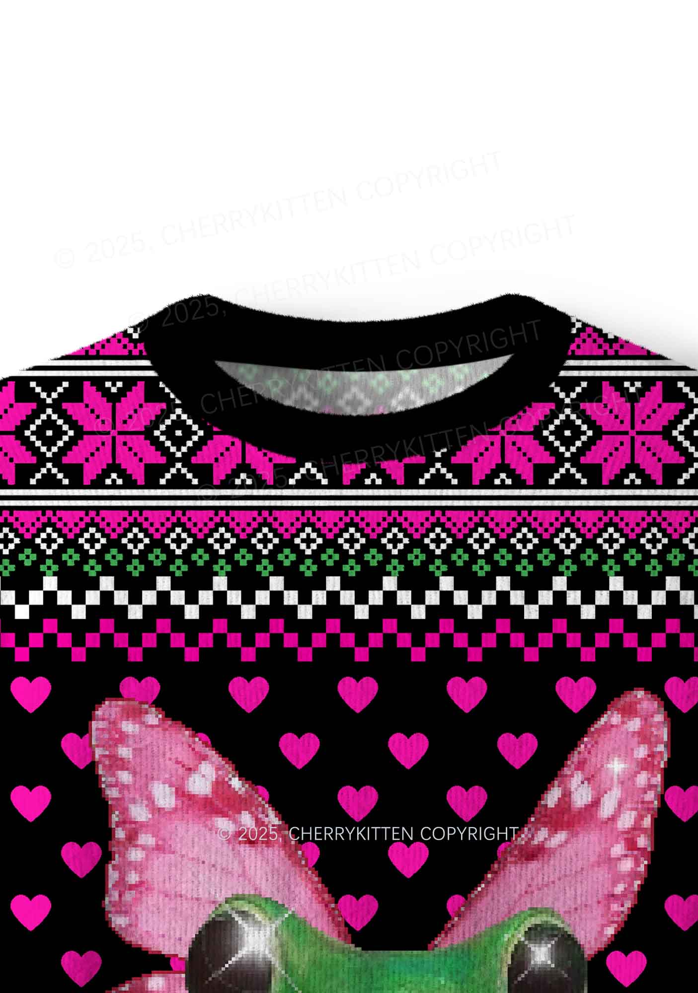 Fairy Frog Y2K Christmas Knit Sweatshirt Cherrykitten