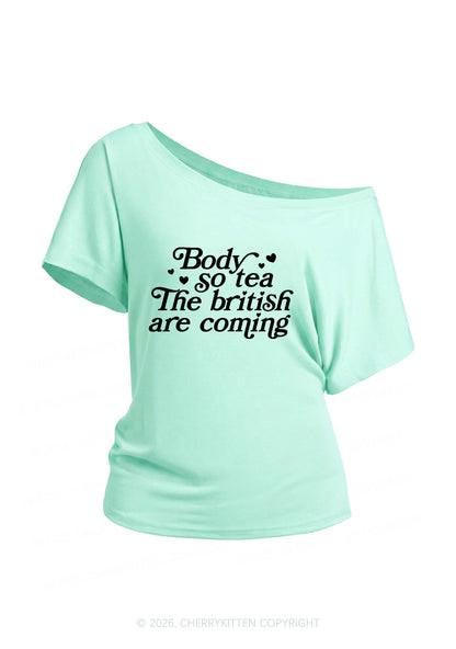 The British Are Coming Y2K Off Shoulder Tee Cherrykitten