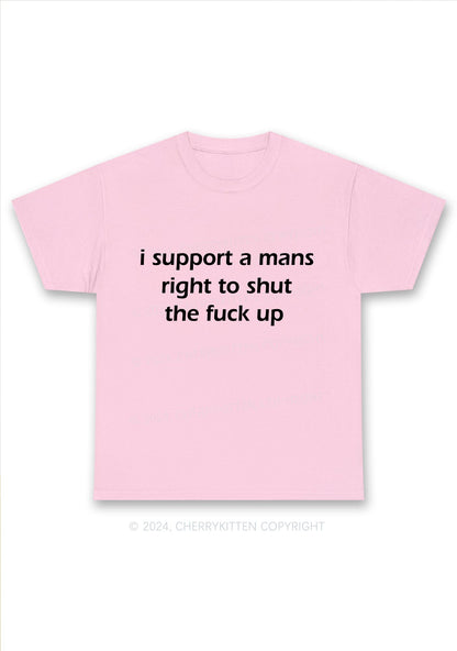 I Support A Mans Right Y2K Chunky Shirt Cherrykitten