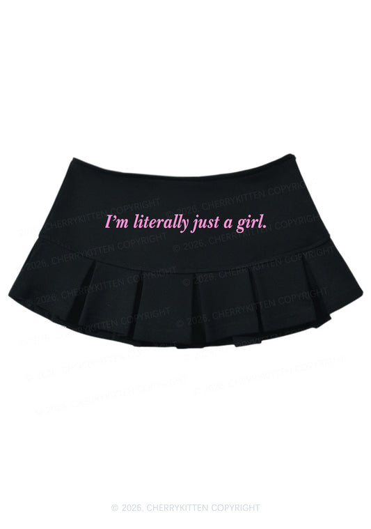 Literally Just A Girl Y2K Mini Pleated Skirts Cherrykitten