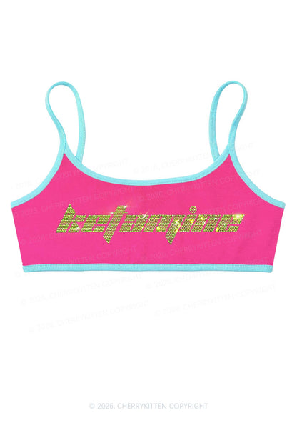 Rhinestone Ketamxxe Y2K Super Crop Cami Cherrykitten