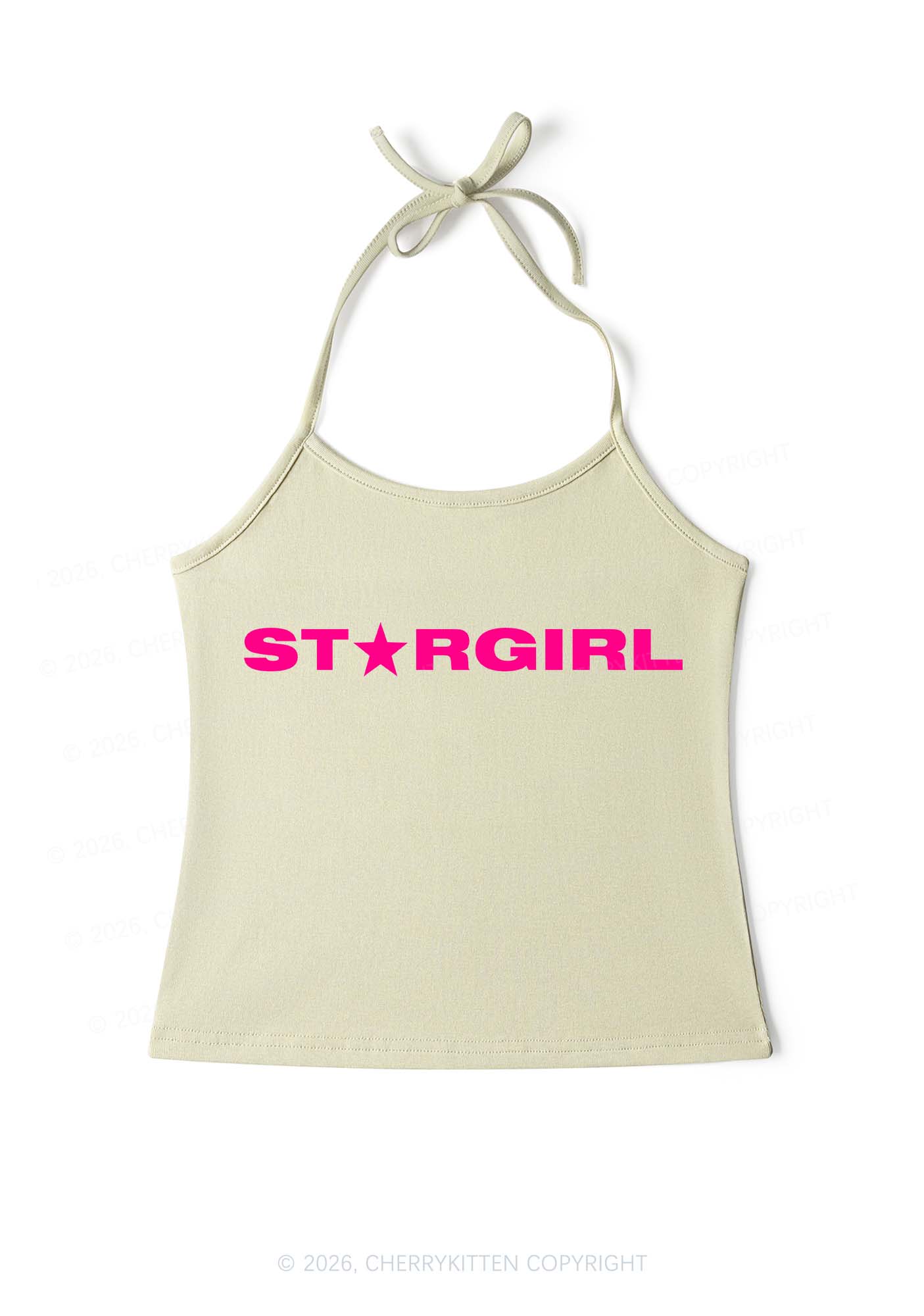 Red Stargirl Y2K Halter Neck Cami Cherrykitten