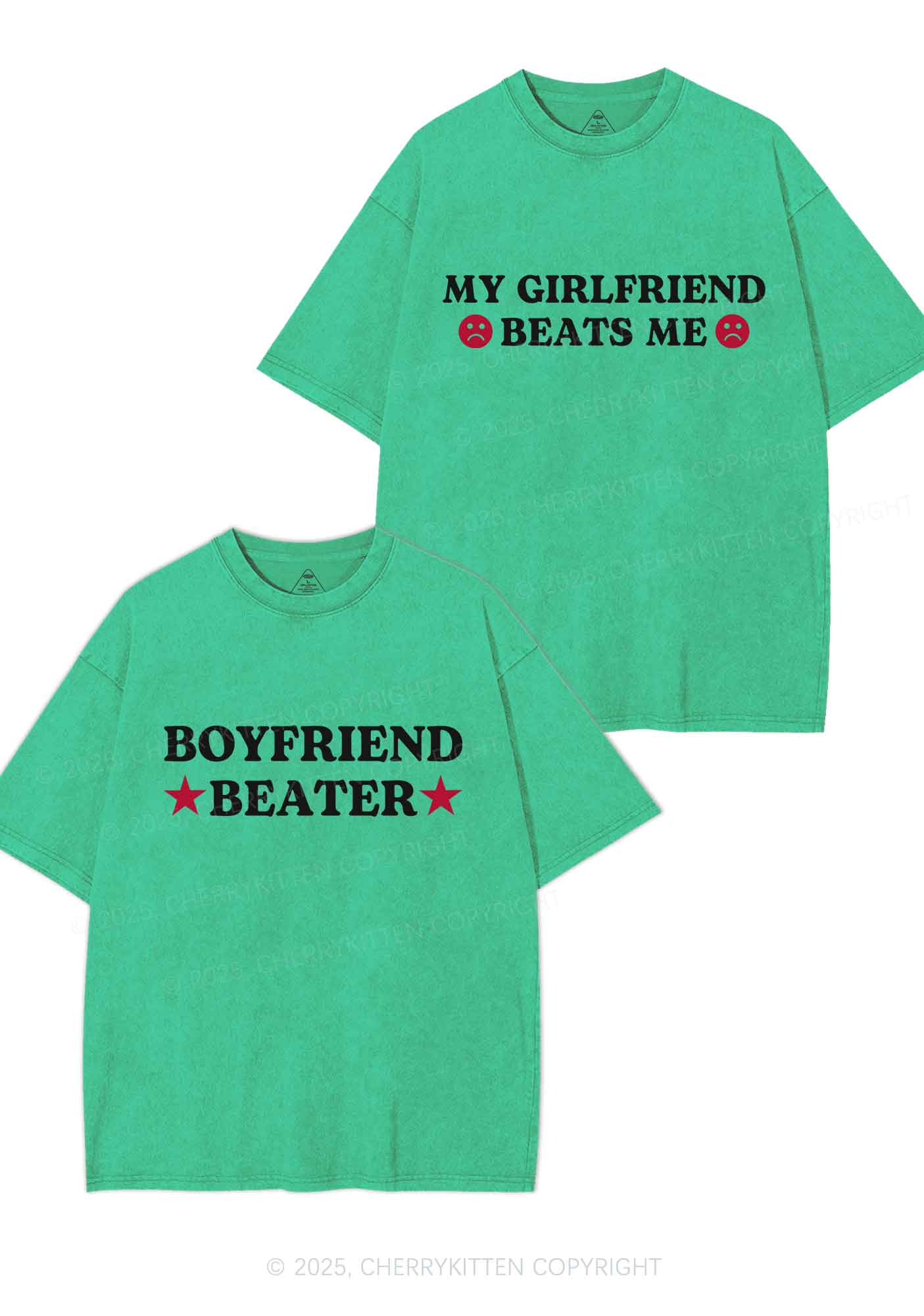 Boyfriend Beater Y2K Valentine's Day Washed Tee Cherrykitten
