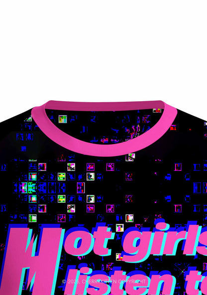 Hot Girls Listen To Dubstep Y2K Football Jersey Shirts Cherrykitten