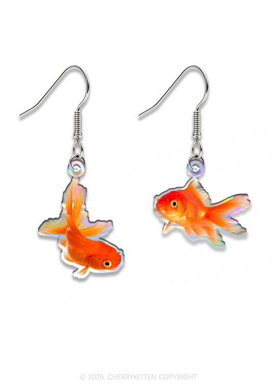 Goldfish Y2K Acrylic Earrings Cherrykitten