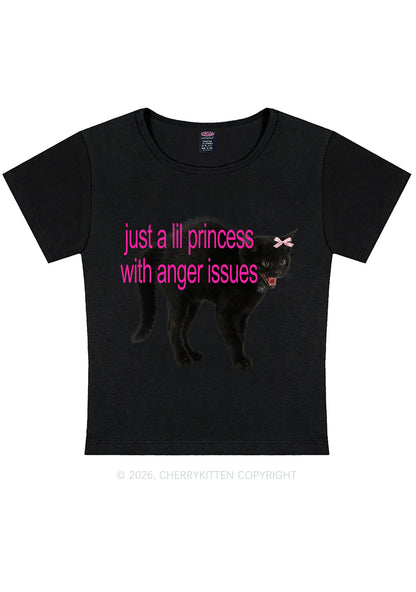 Just A Lil Princess Y2K Baby Tee Cherrykitten