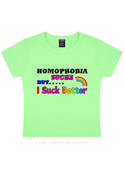 Homophobia Sucks Y2K Baby Tee Cherrykitten