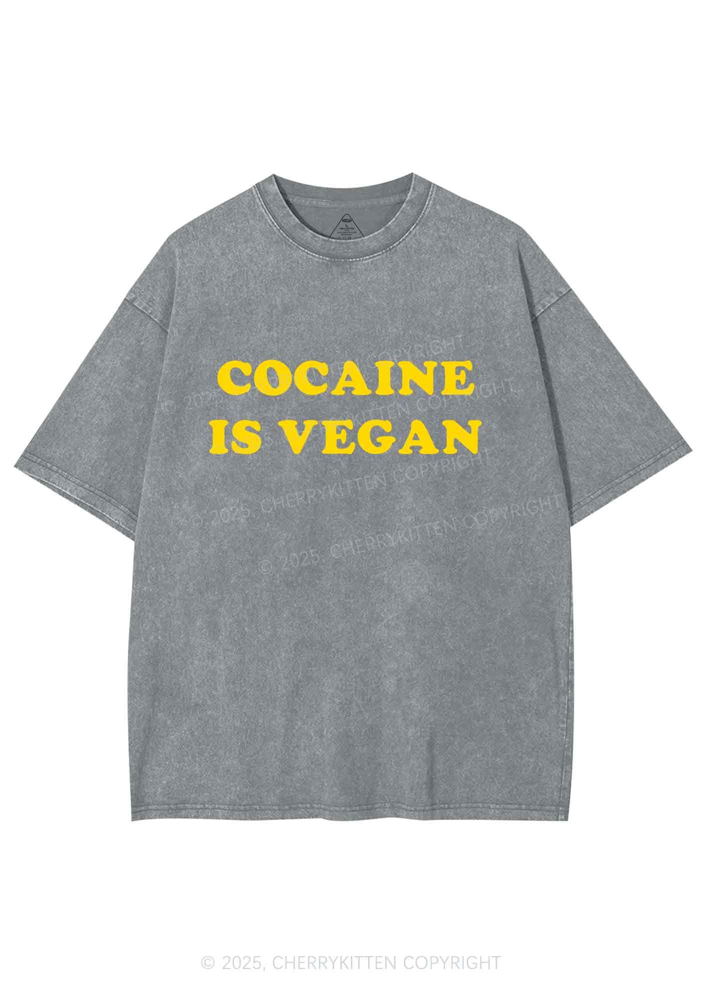 Cola Is Vegan Y2K Shirts Washed Tee Cherrykitten