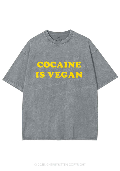 Cola Is Vegan Y2K Shirts Washed Tee Cherrykitten