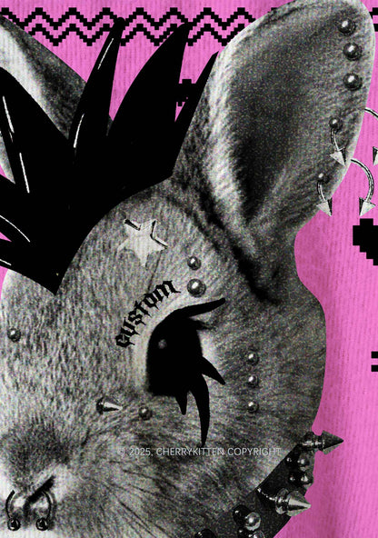 Custom Punk Pet Y2K Christmas Knit Sweatshirt Cherrykitten