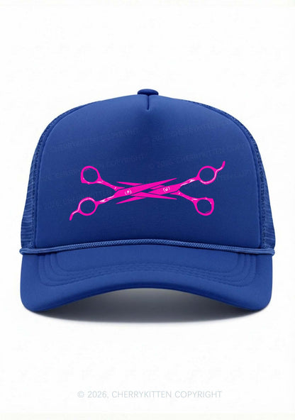 Pink Scissors Pride Y2K Trucker Hat Cherrykitten