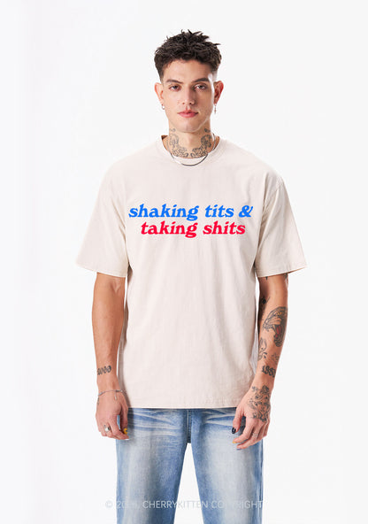 Shaking Txts Taking Shxts Y2K Shirts Washed Tee Cherrykitten