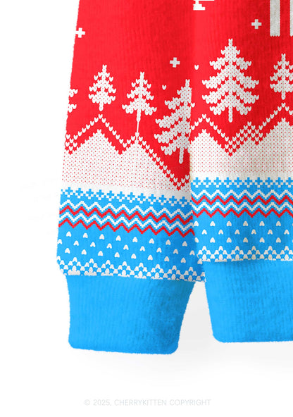 I Support A Mans Right Y2K Christmas Cardigan Knit Sweatshirt Cherrykitten