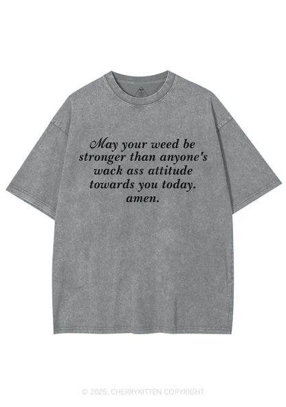 Stronger Than Wack Attitude Y2K Shirts Washed Tee Cherrykitten